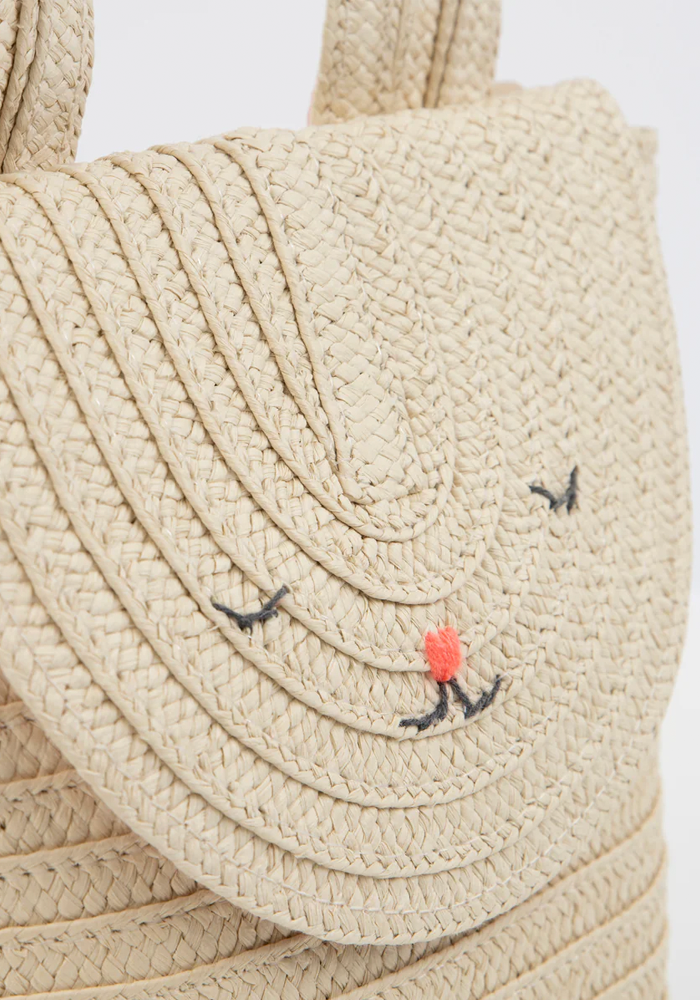 Sac À Dos En Raphia Lapin - Meri Meri