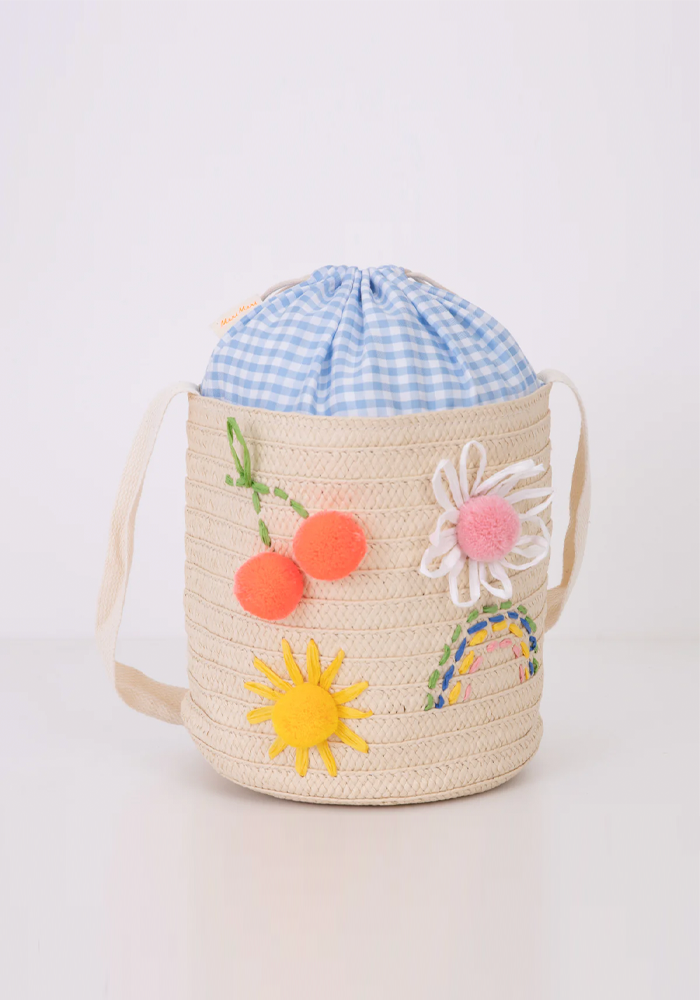 Sac En Raphia Brodé - Meri Meri