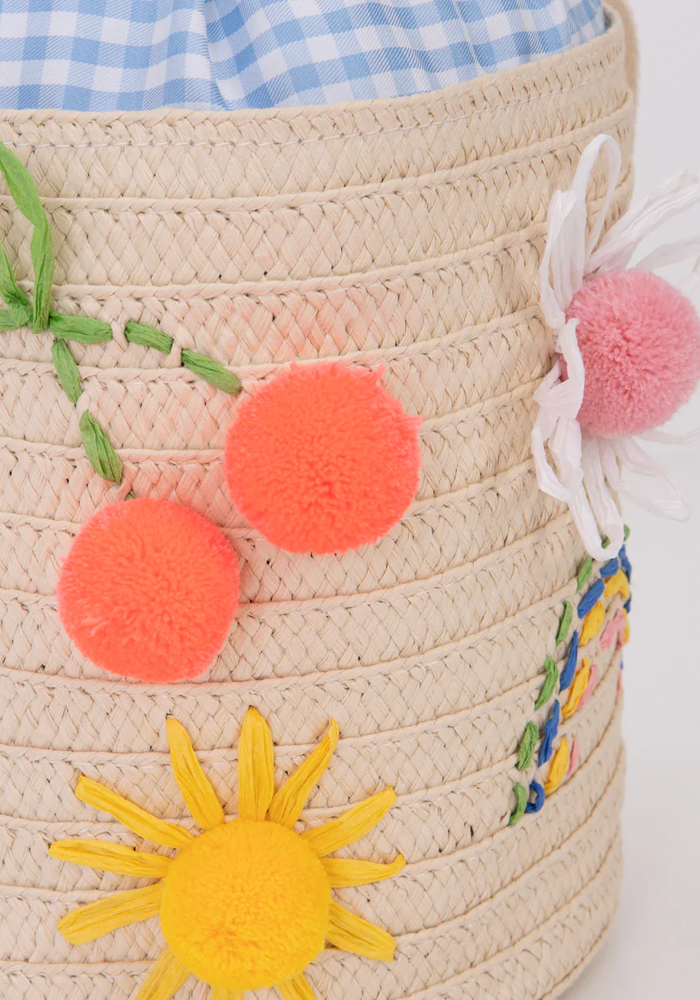 Sac En Raphia Brodé - Meri Meri