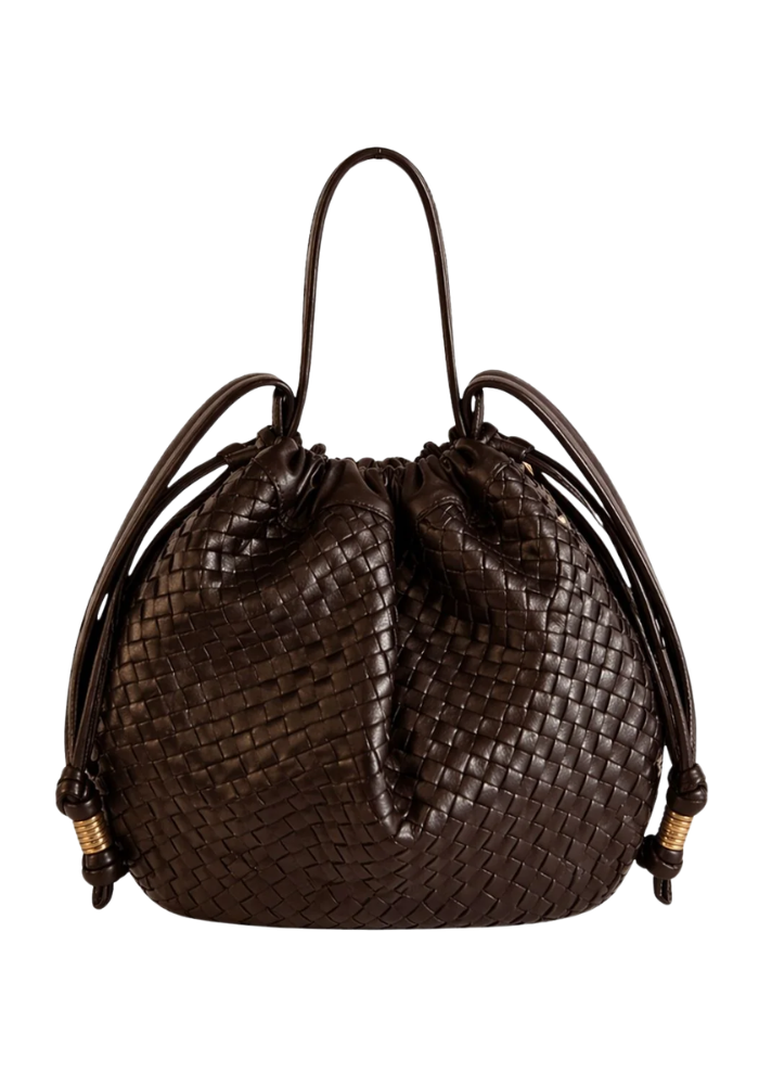 Sac Moon Woven Marron - Sista Paris