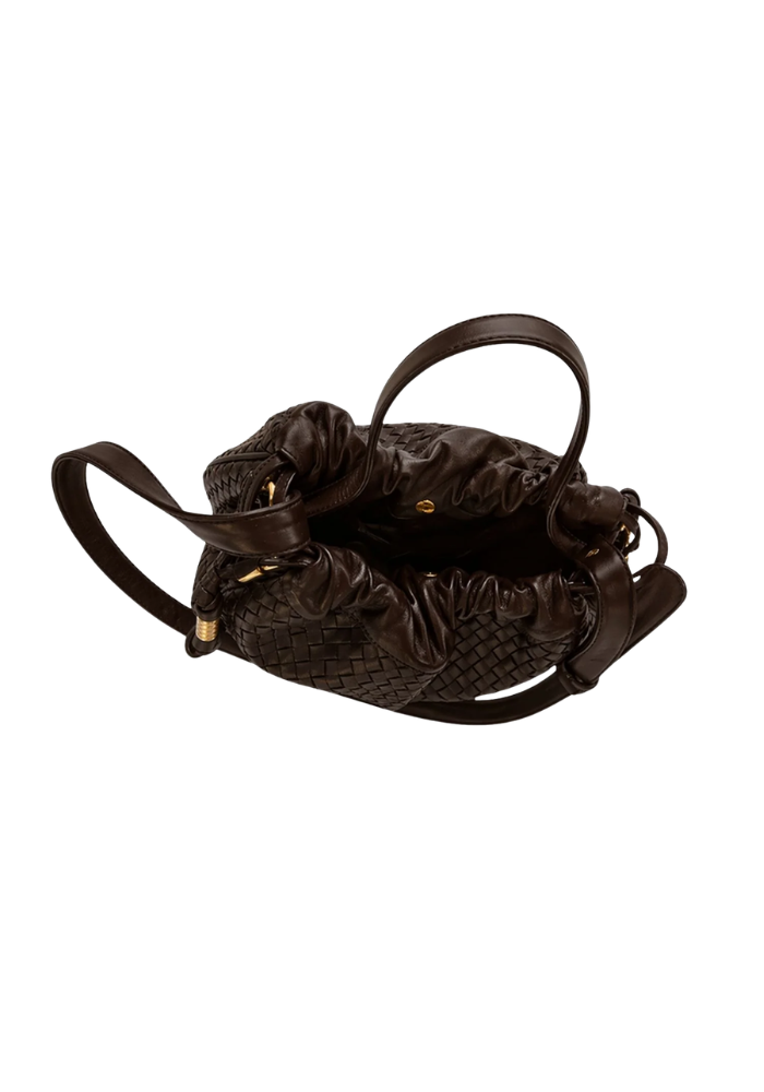Sac Moon Woven Marron - Sista Paris