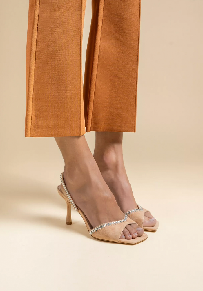 Sandales Crystal Nudes - Mi/Mai