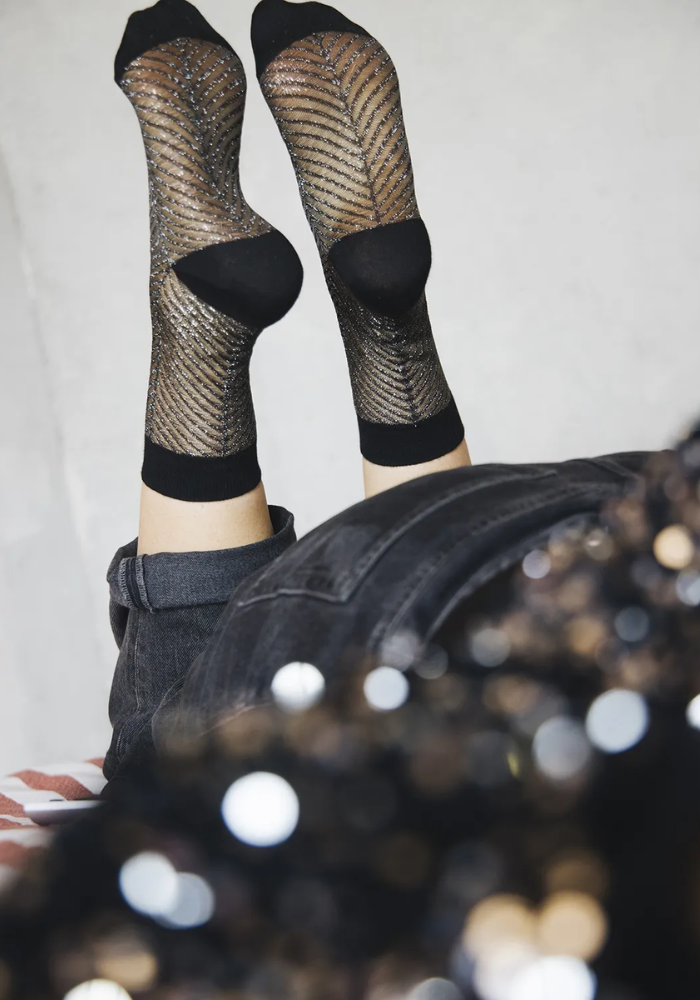 Chaussettes Transparentes Sapin Noir - Atelier Saint Eustache