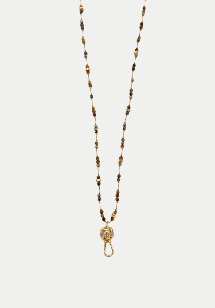 Sautoir Catch Me Pyrite Oeil De Tigre - Hanka Ïn