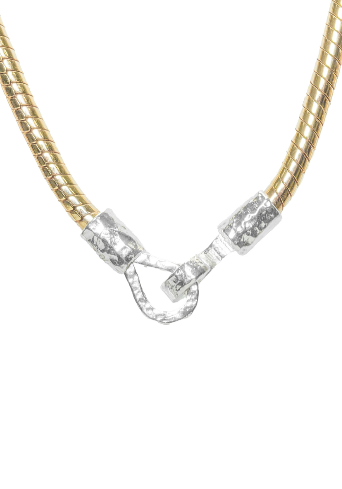 Sautoir Chaîne Serpent Martelé Doré Argenté - Sing A Song
