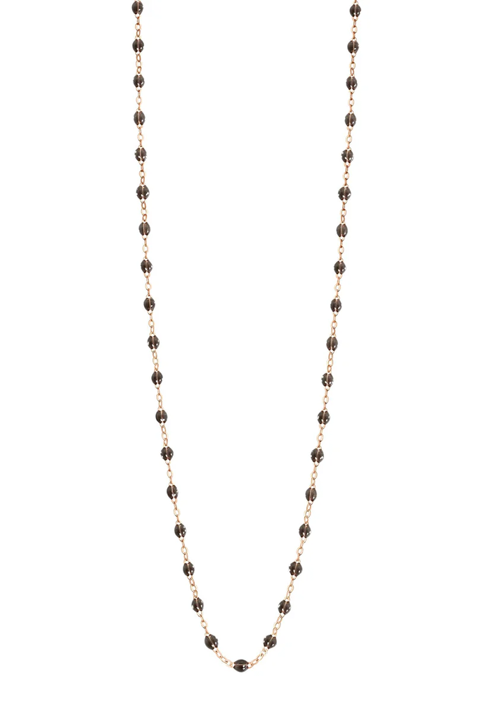 Sautoir Classique Gigi Or Rose Et Résines Quartz 86cm - Gigi Clozeau