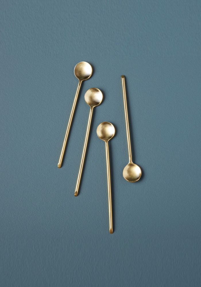 Set De 4 Petites Cuillères En Inox Doré - Be home