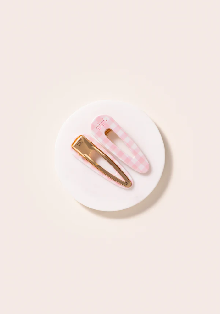 Set De 2 Barrettes Clip Vichy Madrague - My Name Is Gigi Paris
