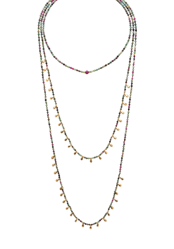 Set De 3 Colliers Multi Perles En Pierres Vertes - Sélectionné par Blush