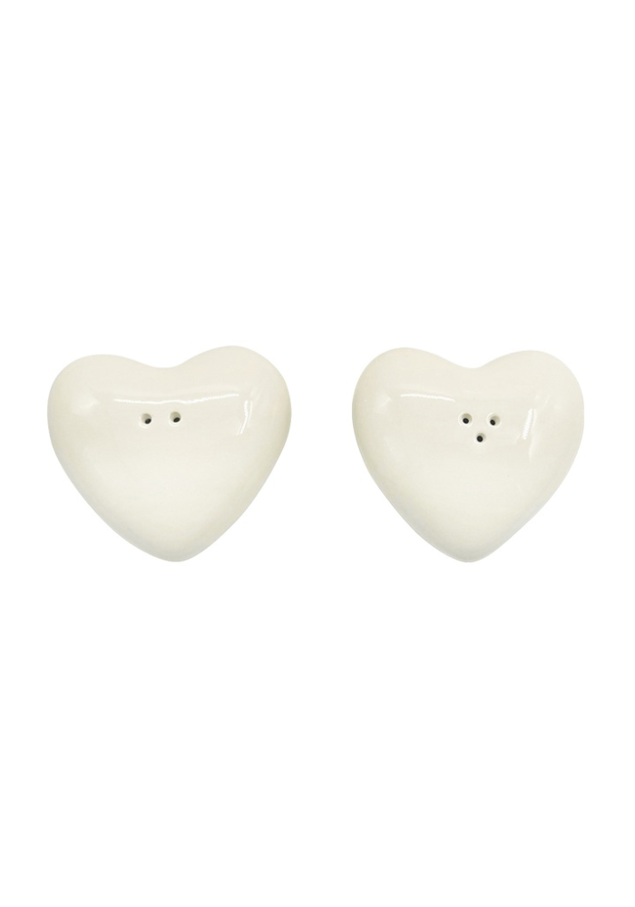 Set De Sel Et Poivre Coeur Blanc - Opjet