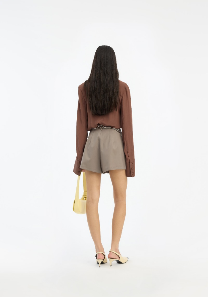 Short Taille Haute Taupe - Rotate