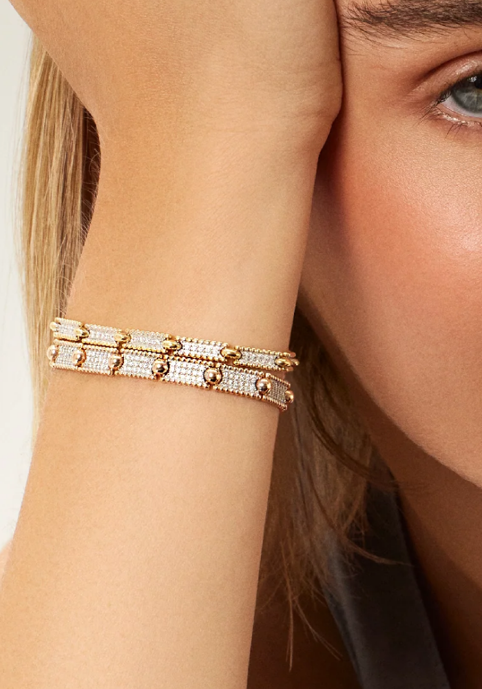 Bracelet Skinny Beads Blanc - Kismet By Milka