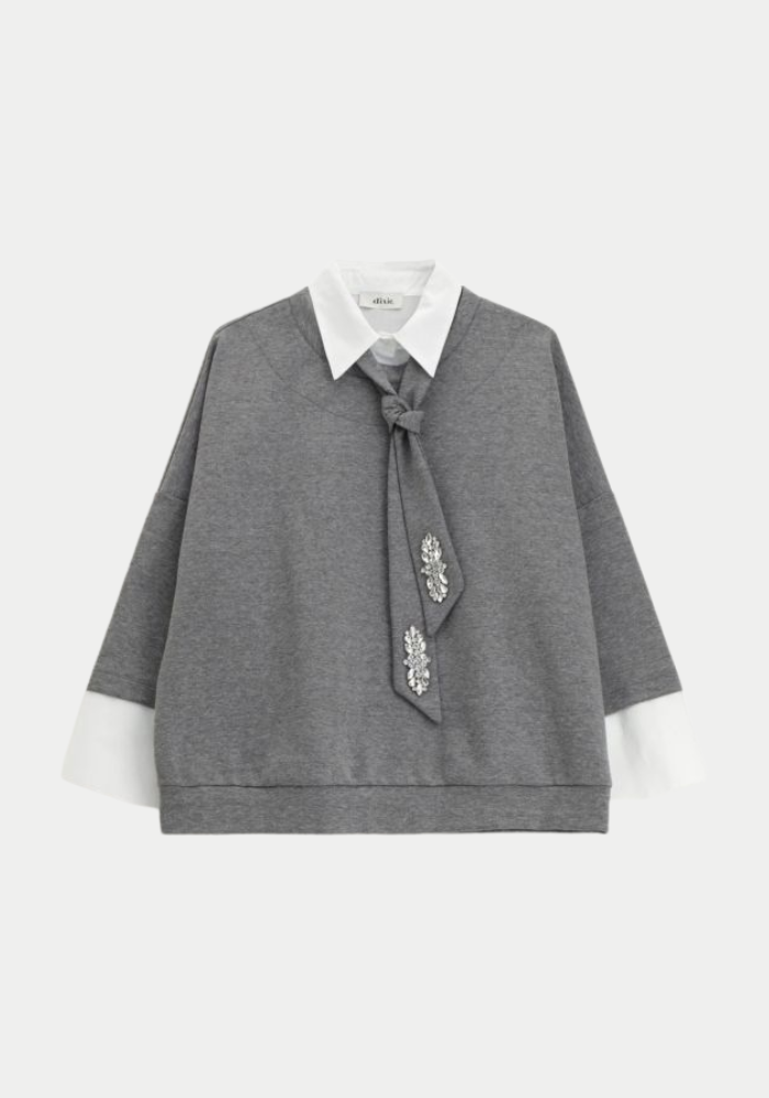 Sweat-Shirt Cravate Gris - Dixie
