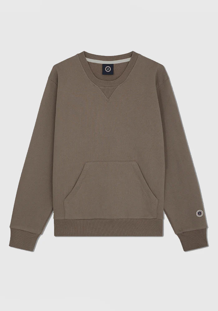 Sudadera Wide Crew Taupe