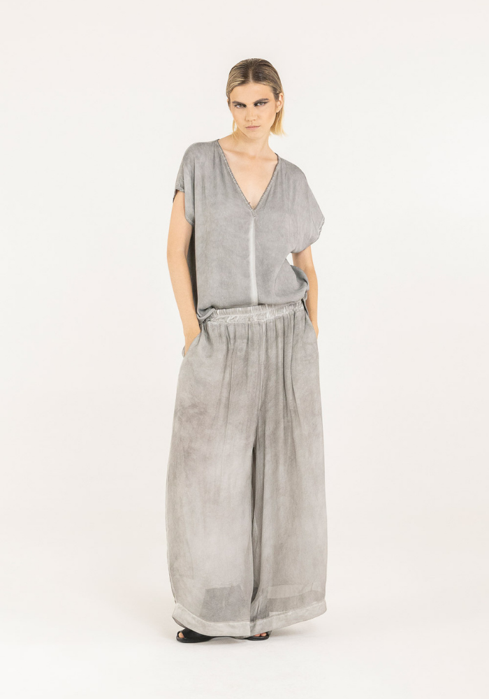 T-Shirt Manches Courtes Col V Silver Pearl - Sélectionné par Blush