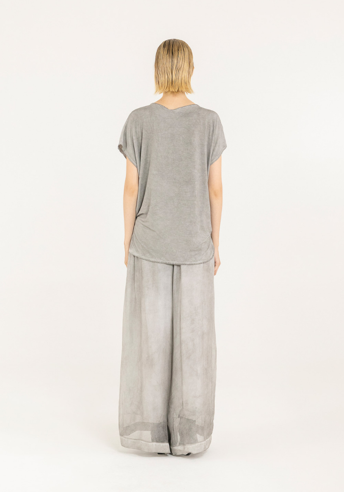 T-Shirt Manches Courtes Col V Silver Pearl - Sélectionné par Blush