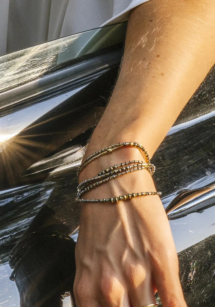 Bracelet 6 Tours Ou Sautoir Tess Gold - Têtes Blondes