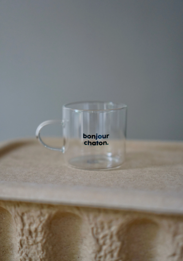 Tasse À Expresso Transparente Bonjour Chaton - Félicie Aussi