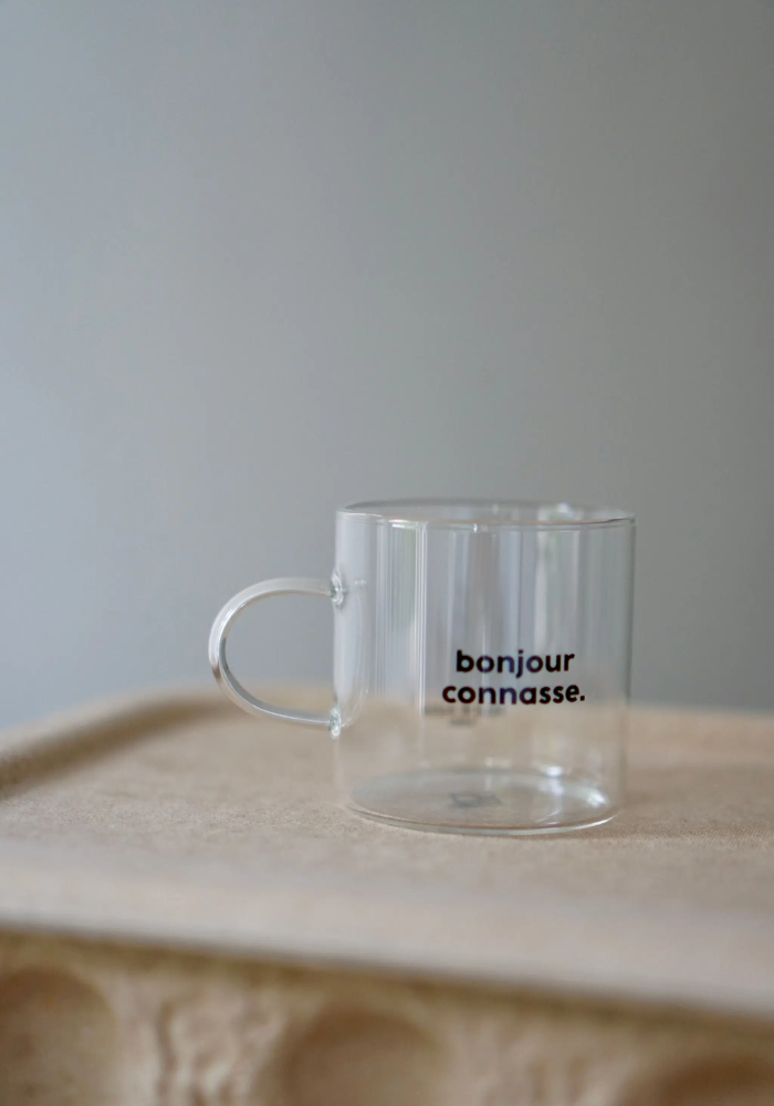 Tasse À Expresso Transparente Bonjour Connasse - Félicie Aussi