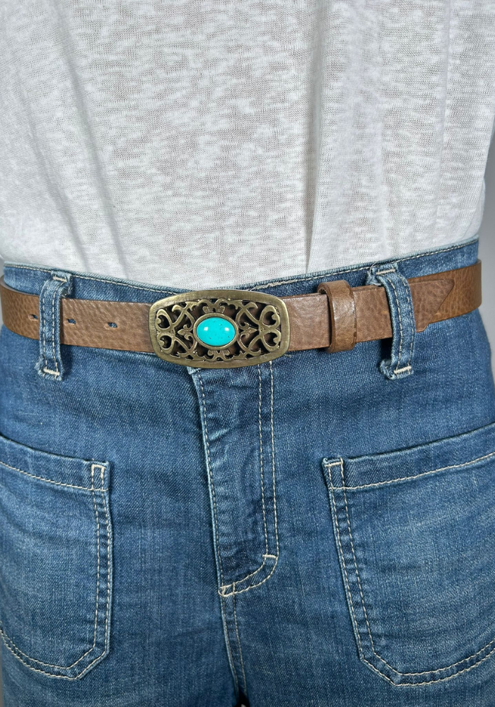 Tige De Ceinture En Cuir Preto 25mm Marron - Yolete