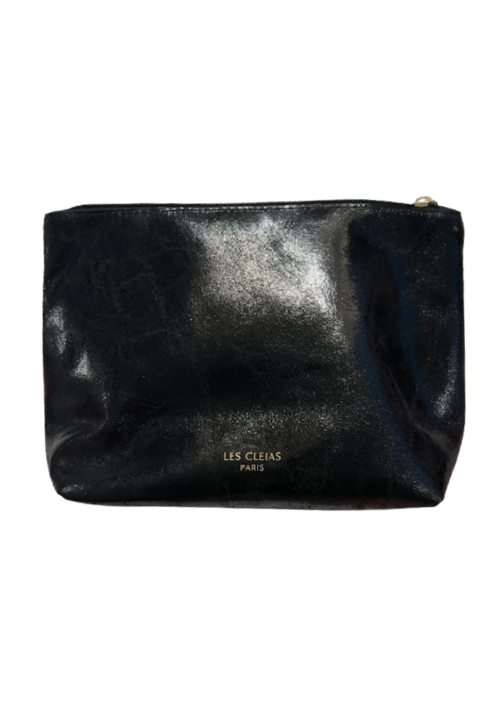 Trousse Nacéria Cuir Vintage Noir - Les Cleias