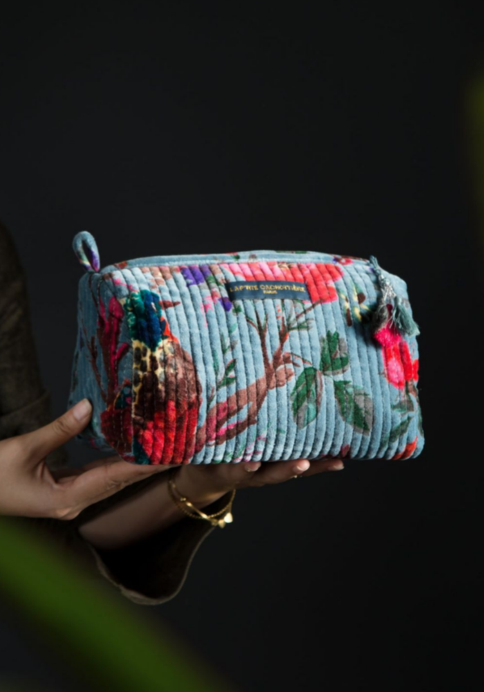 Trousse Velours India Violet L - La Petite Cachottière