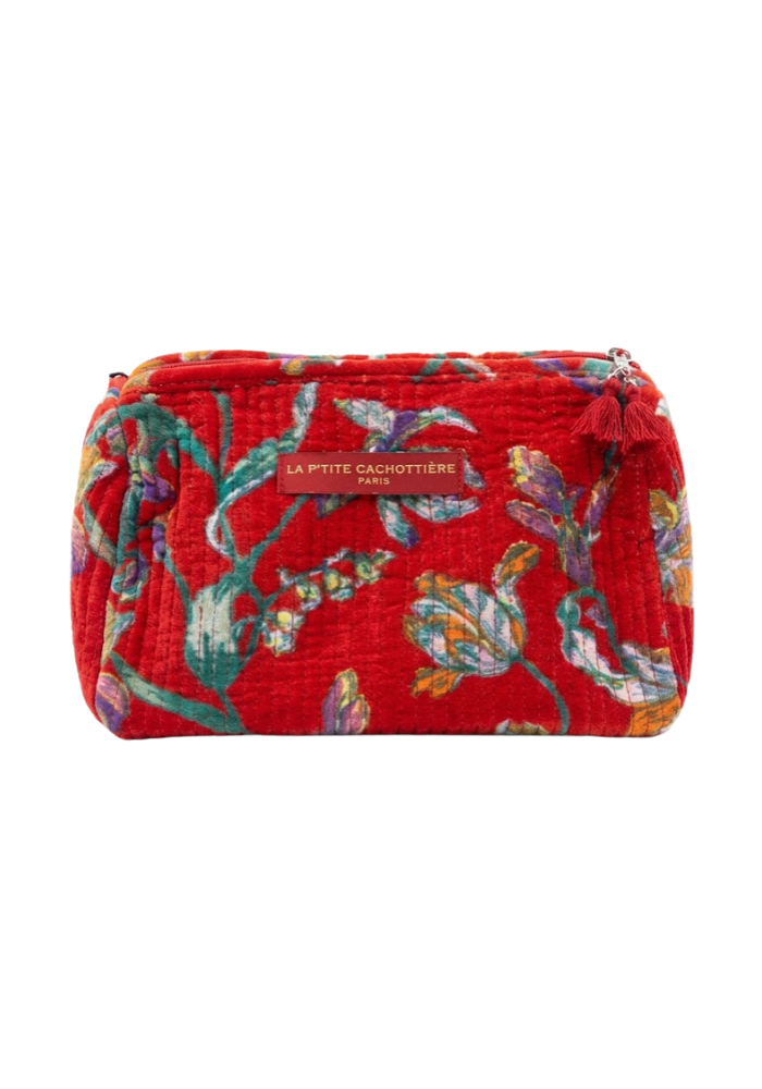 Trousse Velours India Rouge L - La Petite Cachottière
