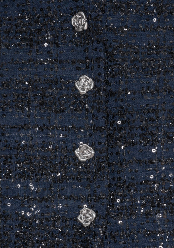Veste Courte Boucle Dark Blue - Rotate
