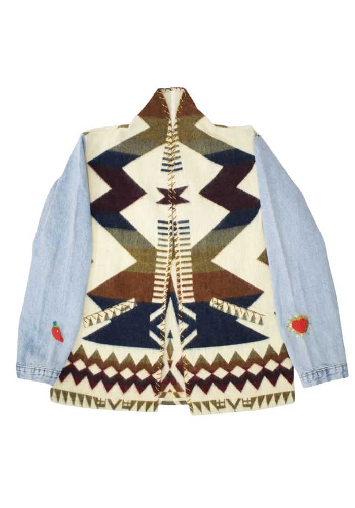 Veste Ojos Perlas Denim - Maison Badigo