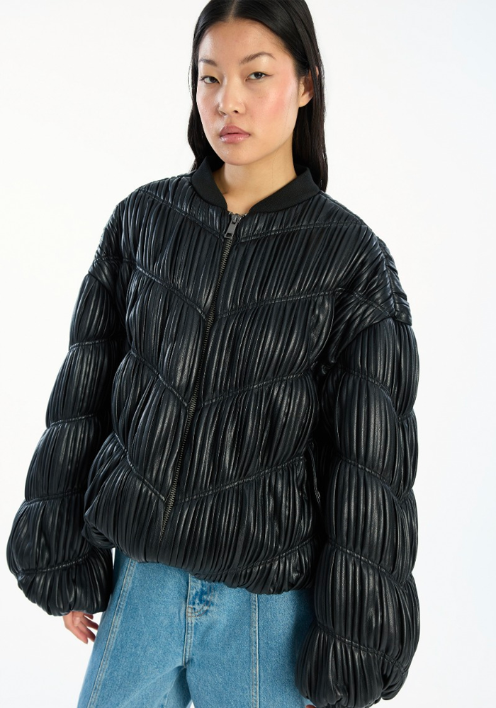 Veste Pleated Noir - Rotate