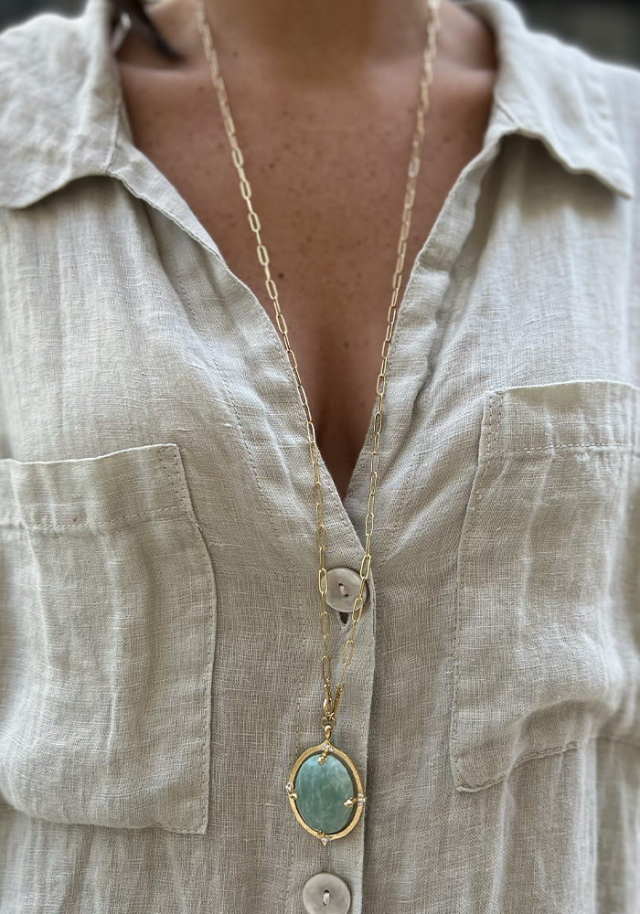 Sautoir Victoria Amazonite - Hanka Ïn