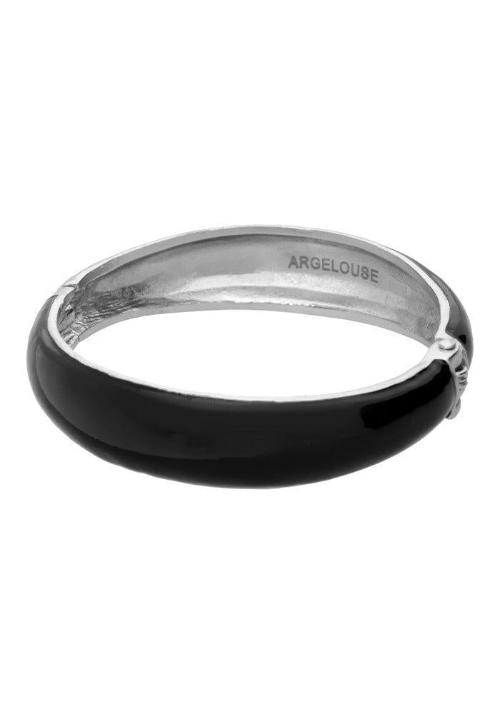 Jonc Amok Uni Argent Et Noir