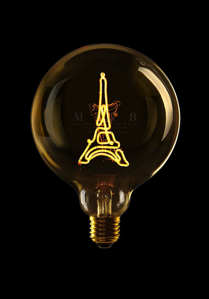 Ampoule Tour Eiffel Verre Ambré - Blush Sélection Décoration