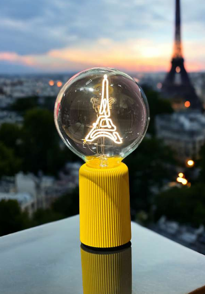 Ampoule Tour Eiffel Verre Ambré - Blush Sélection Décoration