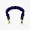 Asa corta para bolso azul y morado