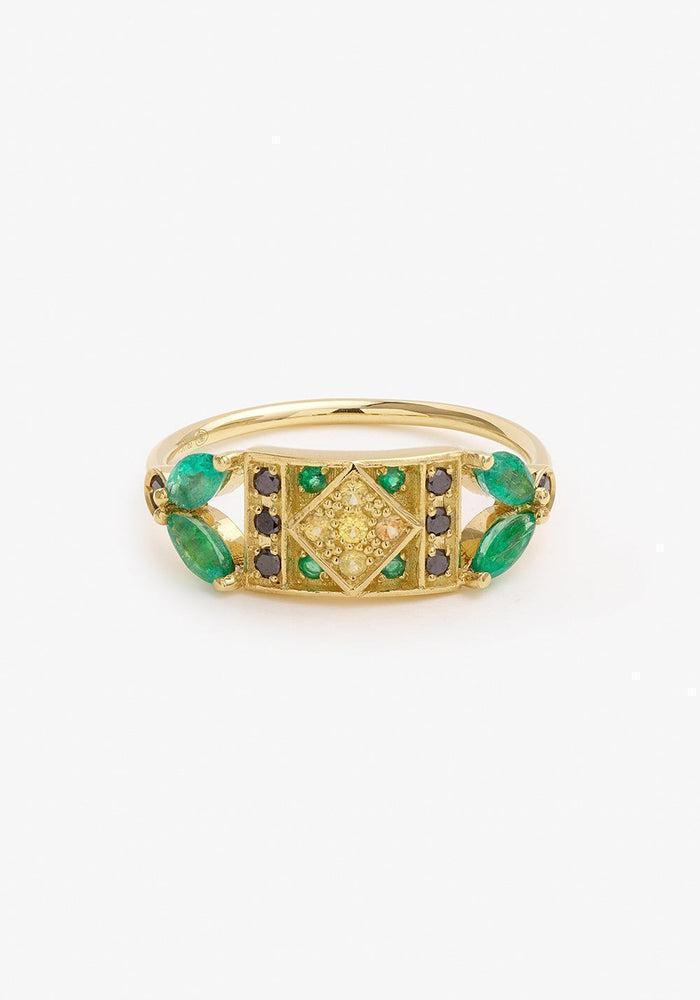 Bague Ava 2 Verte - Sophie D'Agon