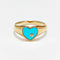 Baby Turquoise Heart Signet Ring