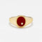 Baby Oval Red Agate Signet Ring