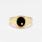 Baby Oval Signet Ring Black Onyx
