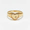 Baby Yellow Gold Heart Signet Ring