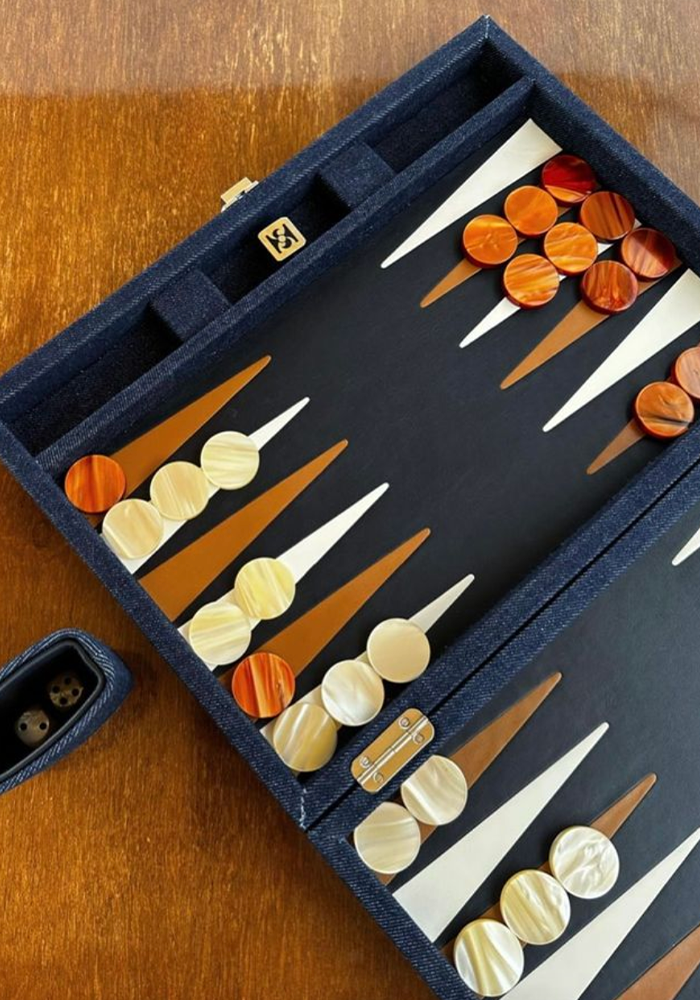 Backgammon Daniel Competition Bleu - Moyen Modèle