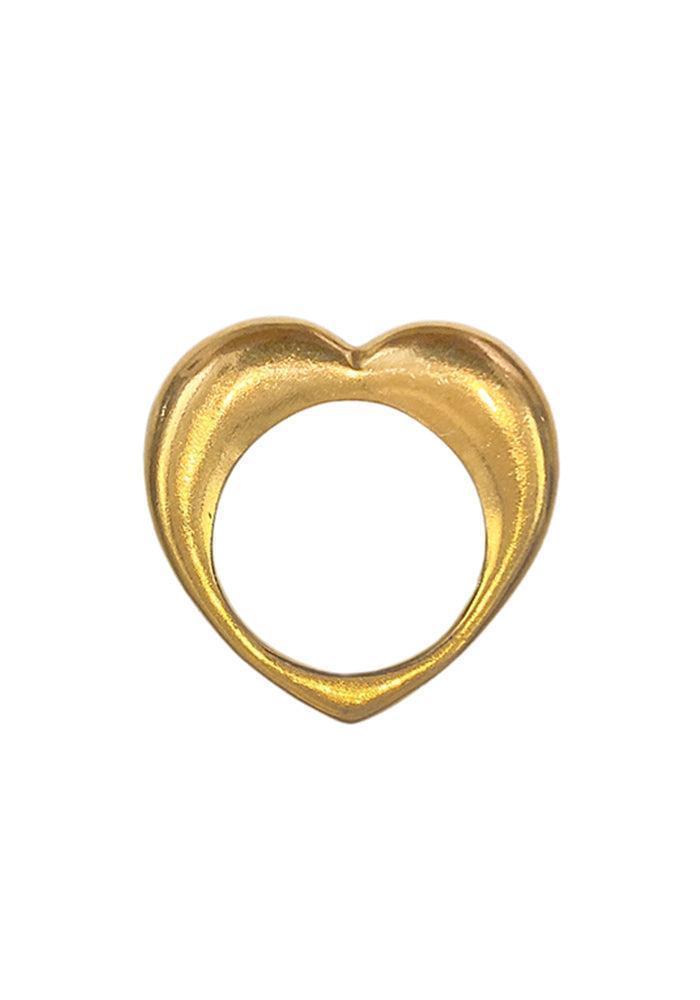 Bague Mon Coeur Doré Lisse - Vadi Jewels