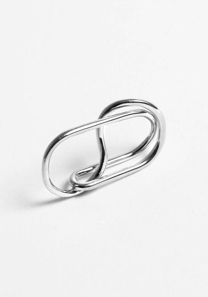Bague Double L'audacieuse Réversible Argent - Mayrena