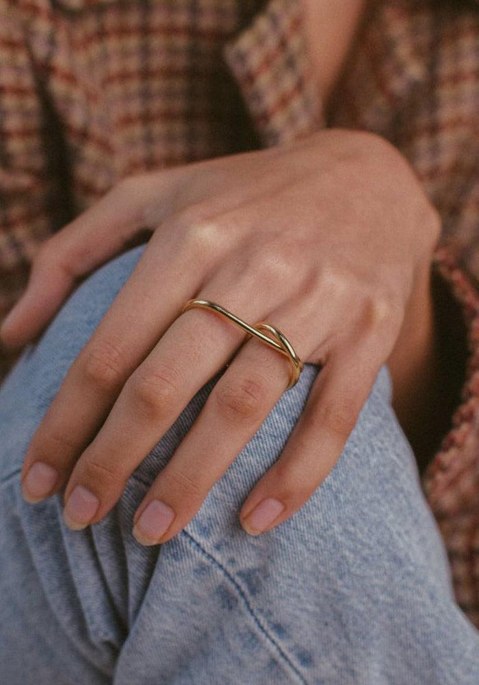 Bague Double L'audacieuse Réversible Vermeil - Mayrena