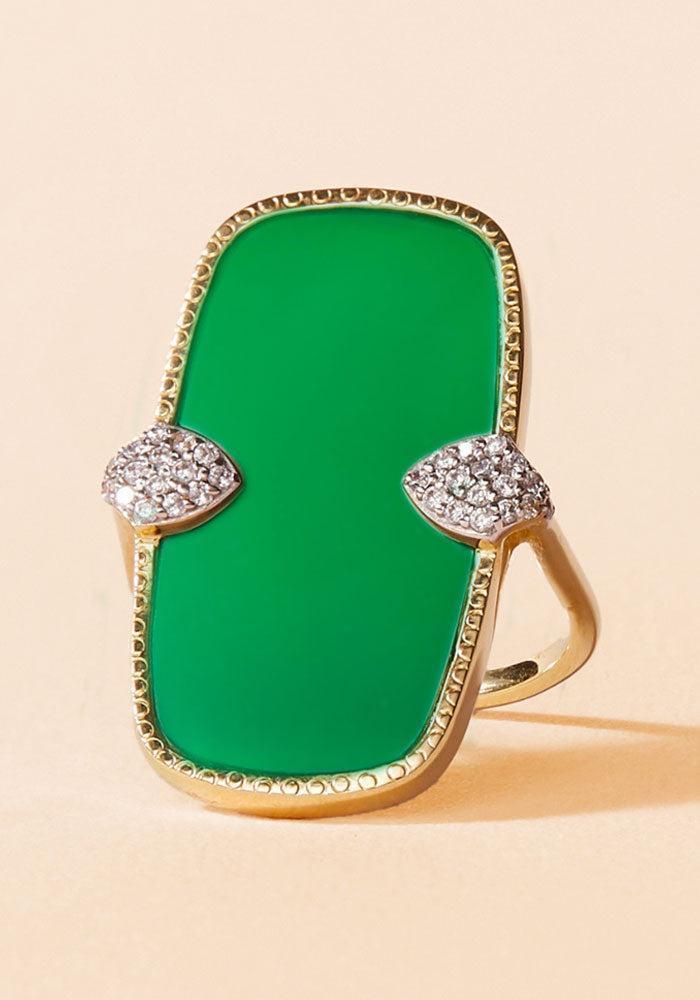 Bague Sangha Onyx Vert - Be Maad