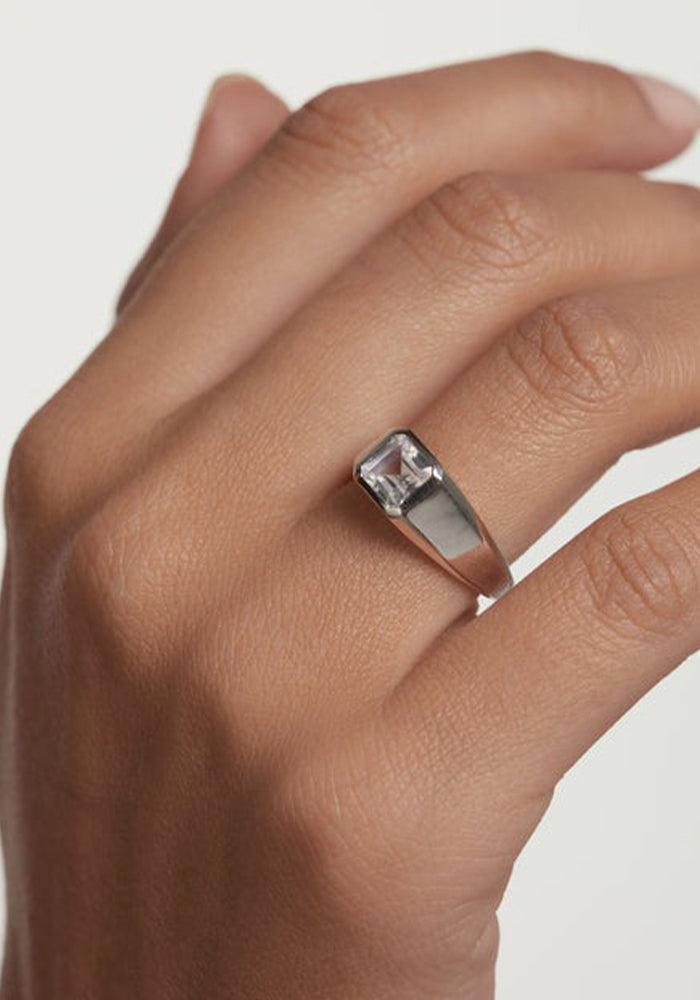 Bague Square Argent - PD PAOLA