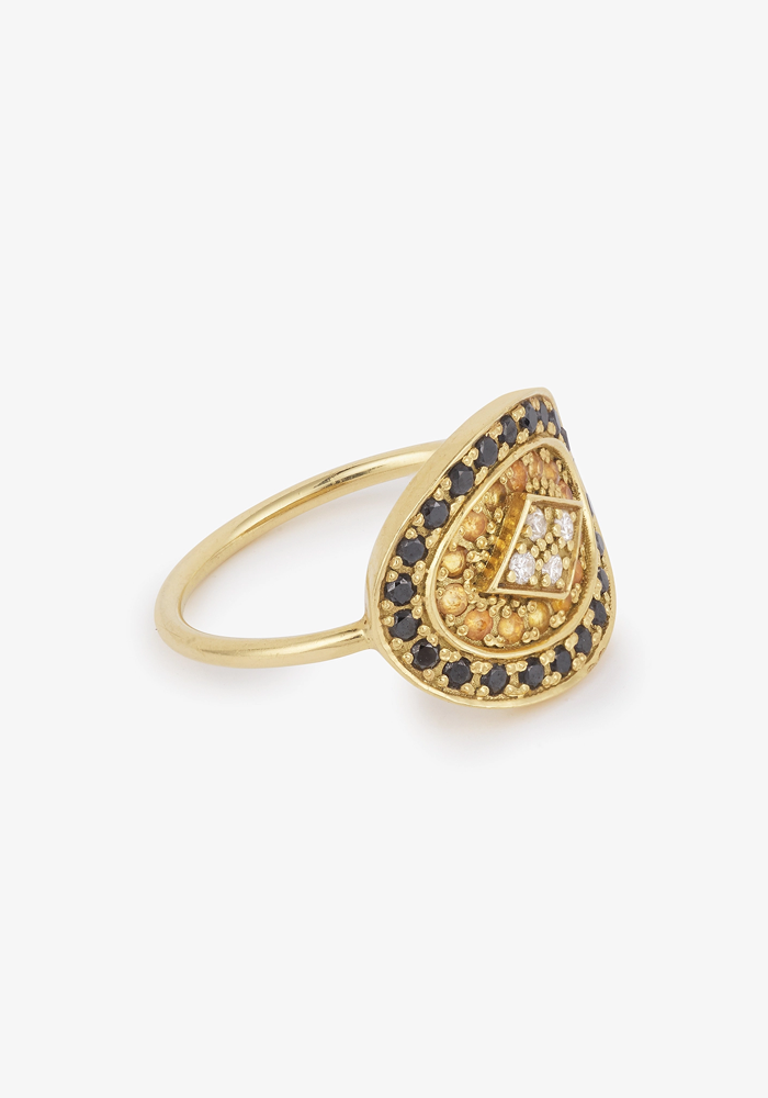 Bague Athena 1 Noire - Sophie D'Agon