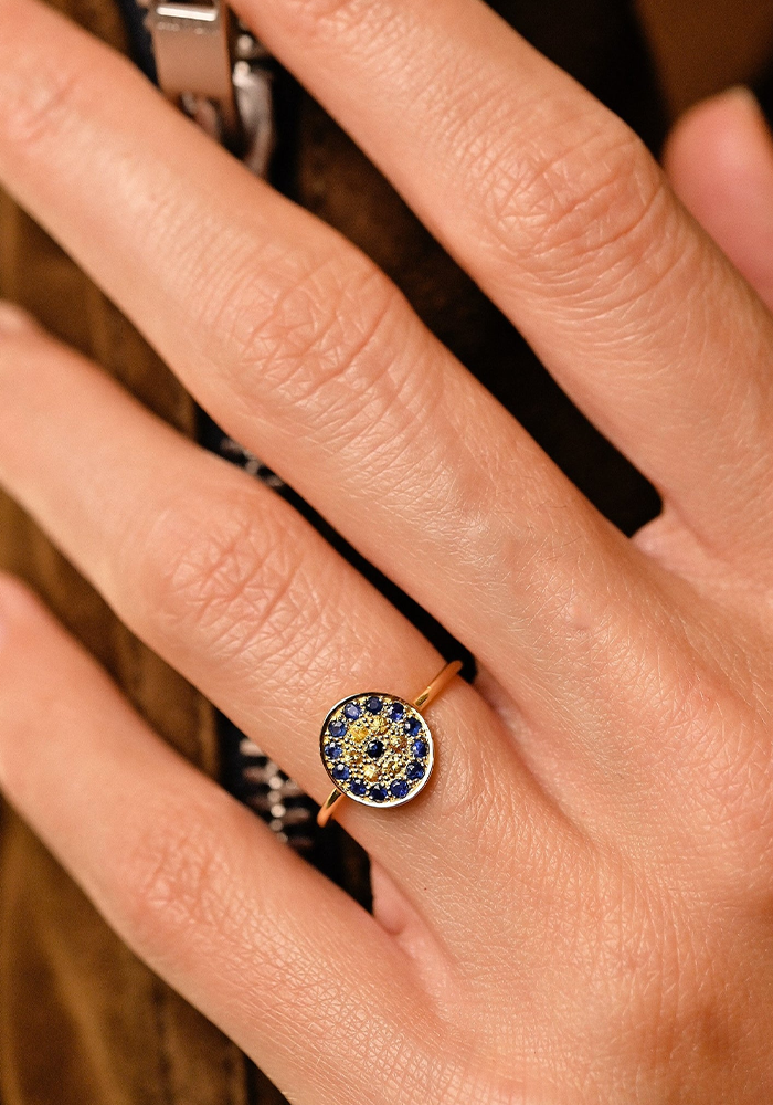 Bague Babystone 1 Bleue - Sophie D'Agon