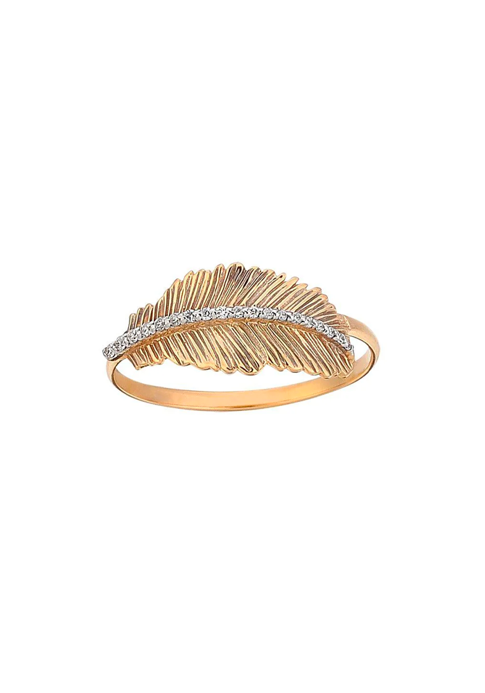 Bague Diamond Thick Feather - Kismet By Milka