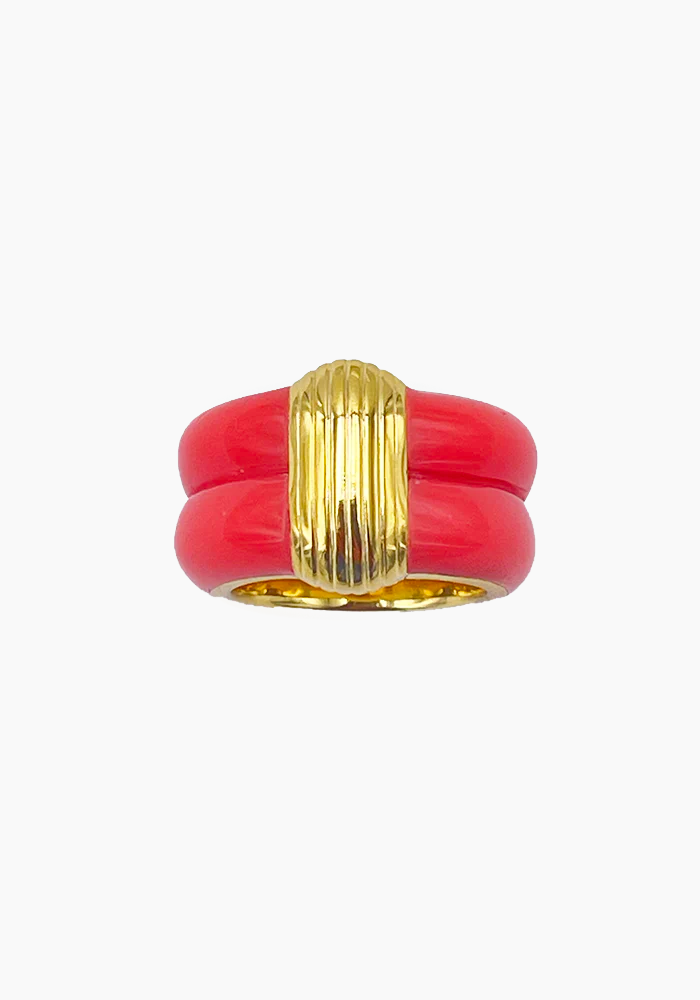 Bague Katt Corail Exclu Blush - Aurélie Bidermann